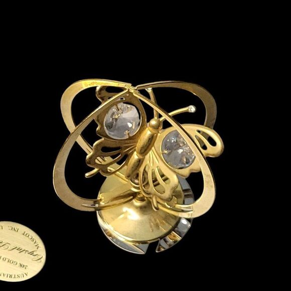 Vintage Crystal Delight Brass 24K Gold Plated Figurines (Set of 2) - Picture 3 of 9